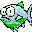 sharkys blue green icon deco